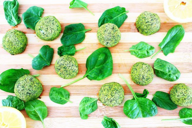 Polpette di ceci e spinacini, proteine vegetali